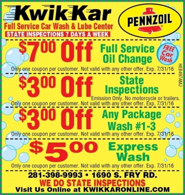 Kwik Kar Lube Tune And Wash