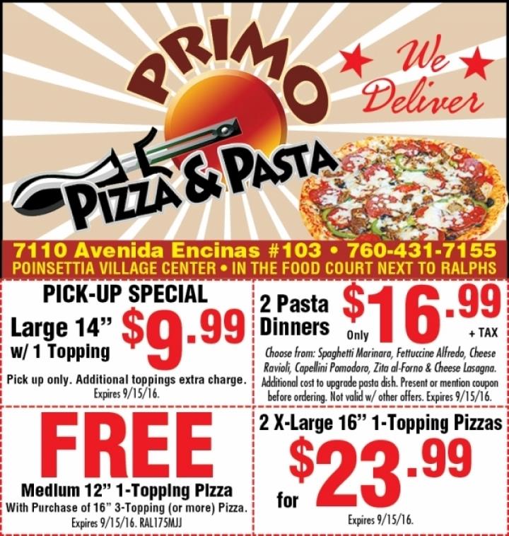 Primo Pizza And Pasta