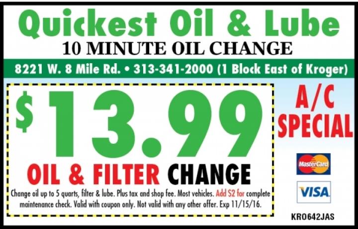 quick oil changes near me