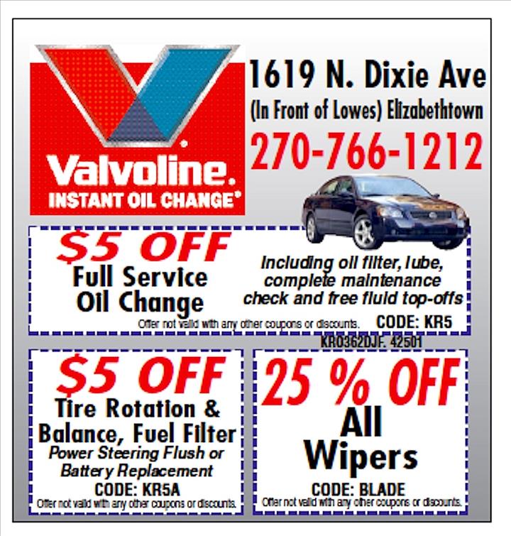 valvoline instant oil change coupons transmission