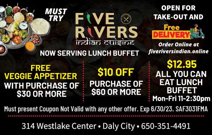 FIVE RIVERS INDIAN CUISINE & Mr. Singh's Curry Pizza