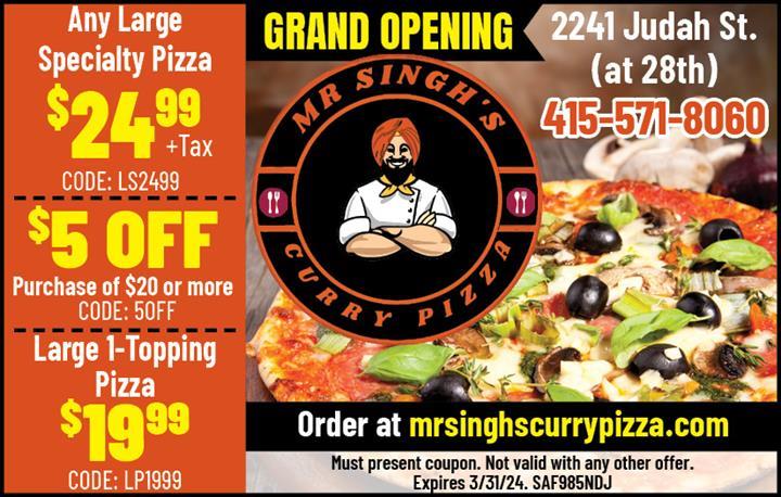 Mr Singh's Curry Pizza