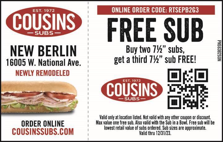 Cousins Subs Menomonee Falls