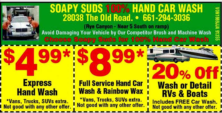 Soapy Suds 100% Hand Car Wash