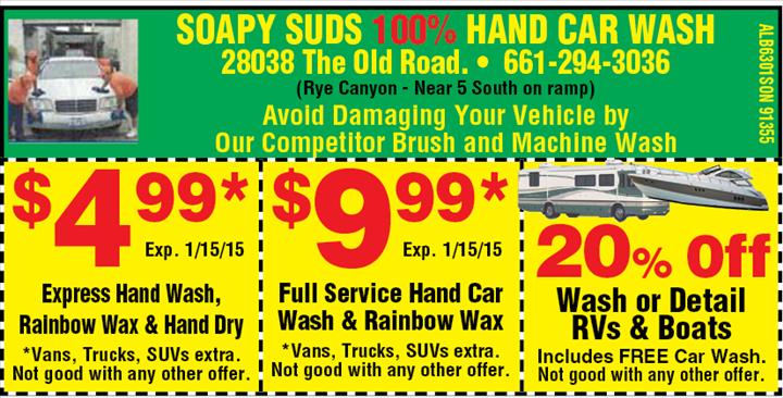 Soapy Suds 100% Hand Car Wash