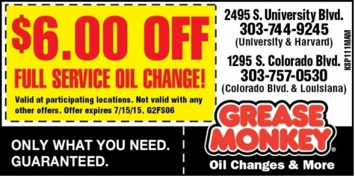 grease monkey coupons denver 80249